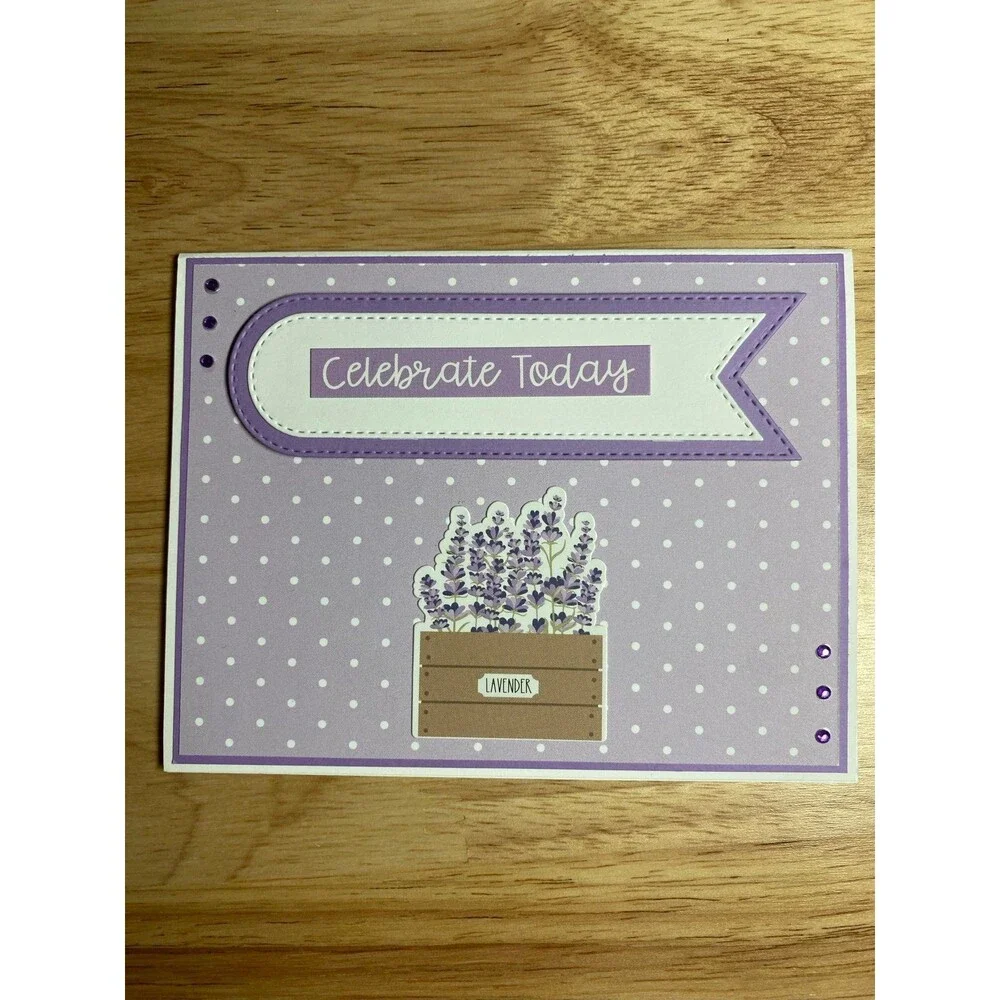 Handmade Spring Greeting Card A2 Floral Card Blank Inside w/ Envelope